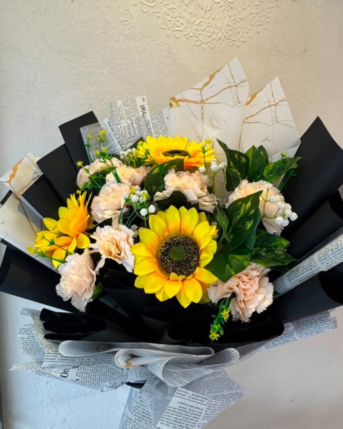 Sunshine Marble Artificial Bouquet fresh flower bouquet by Phool Pattiyan Lahore